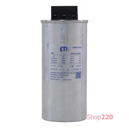 Конденсаторная батарея 10 kVAr, LPC-DW_400V ETI 4656851