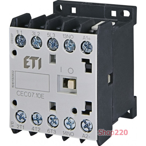 Контактор миниатюрный CEC 07.10 24V AC (7A; 4kW; AC3) ETI 4641050