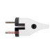 Вилка бытовая заземлением, 16А, угловая, белая, с ручкой, e.plug.angle.005.16,с Enext s9100046