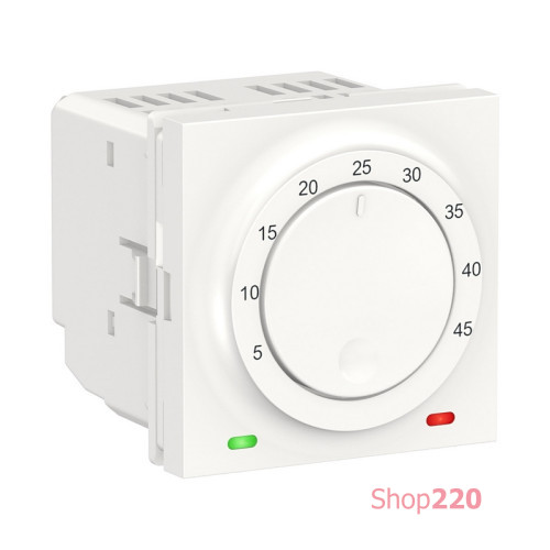 Термостат теплого пола, белый, 2 модуля, Unica New Schneider NU350318