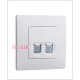 Розетка телефонная RJ-11 и компьютерная RJ-45, белый, 672252 Legrand Etika