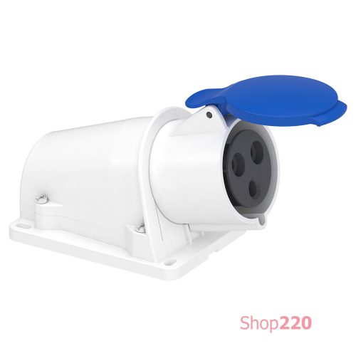 Розетка настенная, 32А, 2P+E, IP44, 380В, винтовая PKF32W423