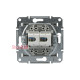 Розетка компьютерная RJ-45 двойная, алюминий, EPH4400161 Asfora Schneider