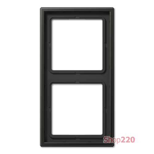 Рамка 2 поста, антрацит, Jung LS990 (металл) AL2982AN
