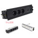 Врезной блок розеток в столешницу 3x220В + 2xUSB A+C + 2xKeystone для RJ45, черный, S485 Simon
