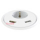 Врезная розетка в стол с USB и HDMI, белый, Powerdot Kondator