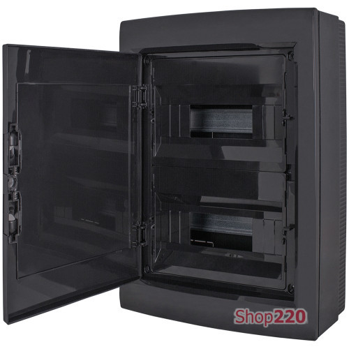 Щит черного цвета на 24 модуля, навесной, e.plbox.pro.n.24b.black ENEXT CP32924B
