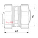Соединитель для металлорукава 38мм(1.1/2"), e.met.connect.stand.sldx.38 Enext s044005