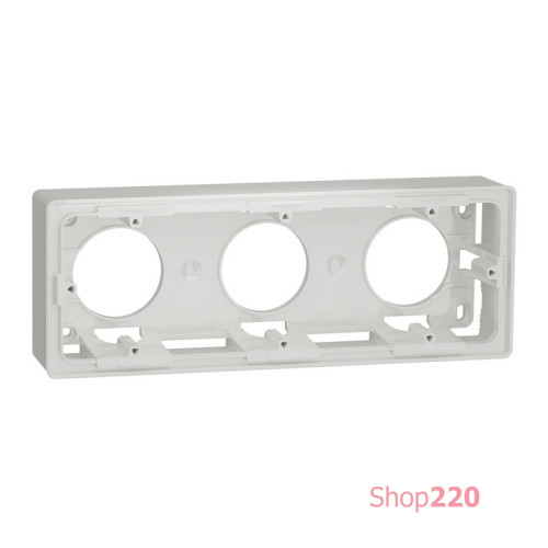 Коробка для открытой установки 3-поста, белый, Unica New Schneider NU800618