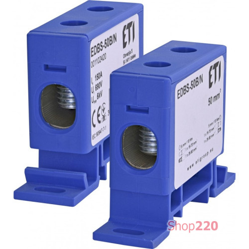 Вводная силовая Клемма EDBS-50B/N (150А, 690V AC, 16-70 мм кв) ETI 1102420