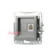 Розетка телефонна RJ-11, сталь, EPH4100162 Asfora Schneider