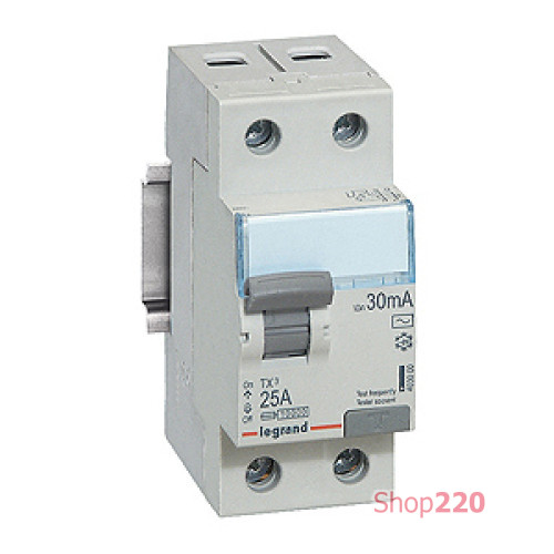 УЗО 25A, 30мА, 2 полюса, 403000 Legrand TX3