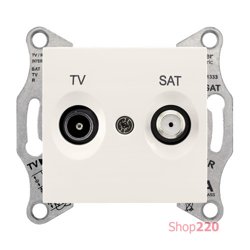 Розетка TV/SAT оконечная, кремовый, Sedna SDN3401623 Schneider