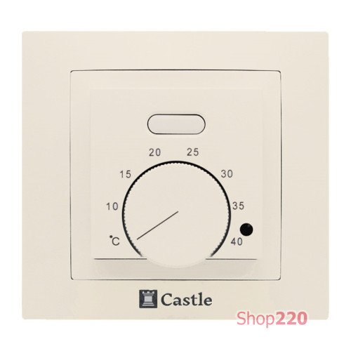 Терморегулятор механический для теплого пола Castle AC308H слоновая кость