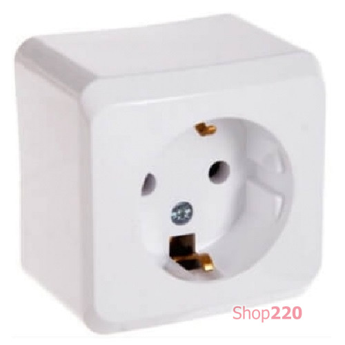 Розетка накладная со шторками, белый, Prima WDE001080 Schneider Electric