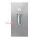 Розетка USB для зарядки, алюминий, 1 модуль, Unica New Schneider NU342830