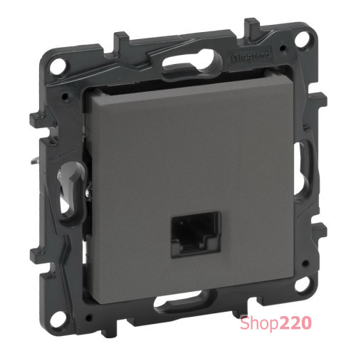 Розетка компьютерная RJ45 CAT5e UTP, сталь, Niloe Step Legrand 863459B