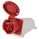Силовая розетка 63А, 380В, 4 полюса, стационарная, e.socket.pro.4.63