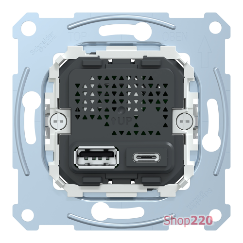 USB-розетка тип A+C, 65Вт, с поддержкой PD MEG4366-0130
