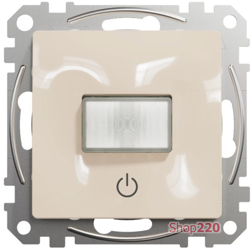 Датчик движения с кнопкой, бежевый, Sedna Design SDD112504