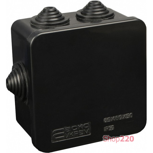 Распределительная коробка 85х85х50мм, черный, UAtmo Jet Black A0150170032
