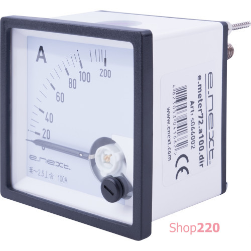 Амперметр щитовой АС 100A прямое включение 72х72мм, Enext s066002