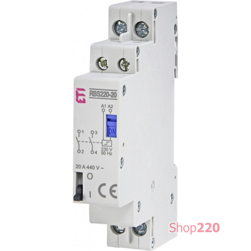 Контактор импульсный RВS 220-20 230V AC (20A, 2NO) ETI 2464103