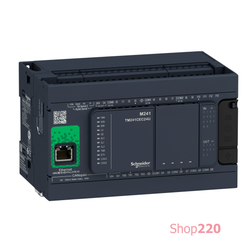 Программируемый логический контроллер M241 24 входа/выхода реле, 2 RS485, 1 Ethernet, CAN TM241CEC24R