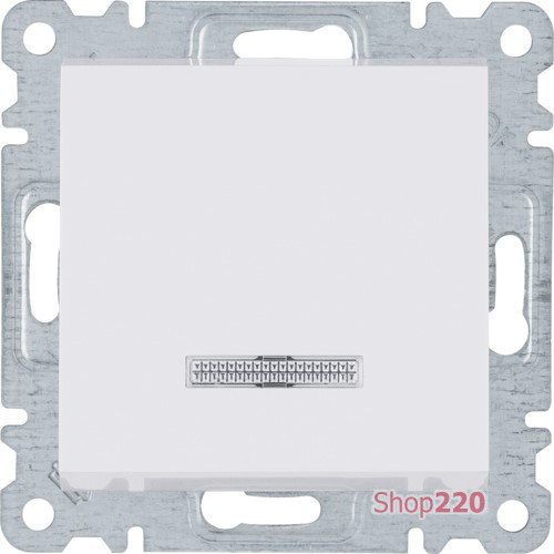 Выключатель проходной с подсветкой, белый, Lumina-2 WL0220 Hager