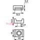Площадка для хомутов 22x16x9.5, отв. d=6.8мм, CTH-2B черная (100 шт.) A0150090105