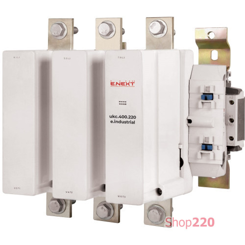 Контактор 400А, 220В, no, e.industrial.ukc.400.220 Enext i.0090009