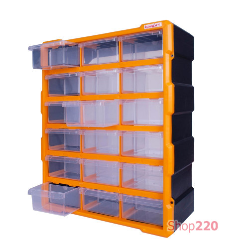Органайзер пластиковый, 24" 18-секционный 381х157х475мм, e.toolbox.pro.24 Enext t011024