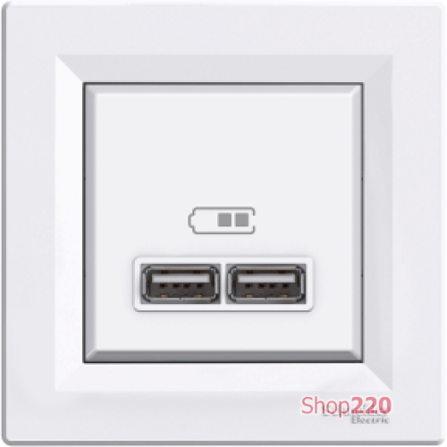 USB розетка, білий, EPH2700221 Schneider Electric Asfora
