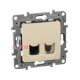 Розетка телефонная RJ-11 и компьютерная RJ-45, слоновая кость, 672352 Legrand Etika