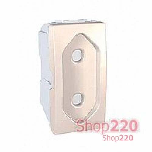 Розетки без заземления, плоская, 1 модуль, слоновая кость, Unica MGU3.031.25 Schneider