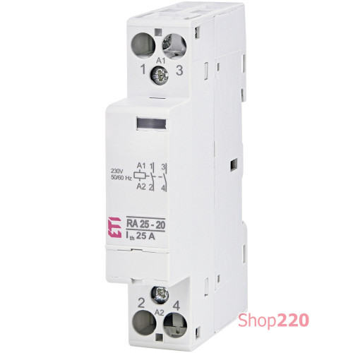 Контактор 25А, 220В, 2но, RA 25-20 230V AC, ETI 2464093