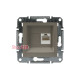 Розетка комп'ютерна RJ45, бронза, EPH4300169 Asfora Schneider