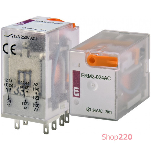 Реле электромеханическое ERM2-024AC 2p ETI 2473002