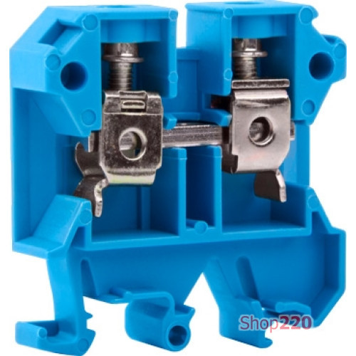Клемма на дин-рейку 6 мм кв, синий, без крышки, e.tc.din.pro.6.blue Enext p049026