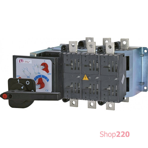 Переключатель нагрузки 1-0-2, 630A с выносной рукояткой, LA CO 3P 4/D ETI 4667004