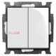 Выключатель 2-клавишный проходной, белый, ABB 2006/6/6 UC-94-507 Basic 55