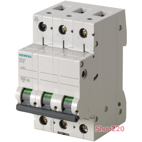 Автоматический выключатель 20А, 3-полюсный, уставка С, Siemens 5SL6320-7
