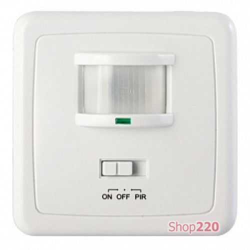 Датчик движения настенный скрытого монтажа, 160°, IP20, e.sensor.pir.01B.white
