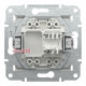 Розетка комп'ютерна RJ45 кат.6, білий, Schneider Asfora