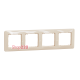 Рамка 4 поста, бежевый, Sedna Design SDD312804