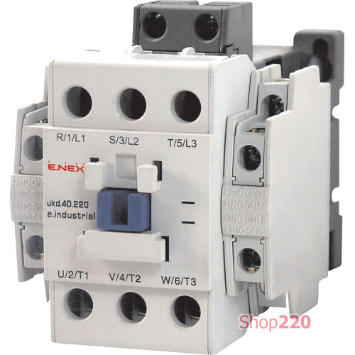 Контактор 40А, 220В DC, 1no+1nc, e.industrial.ukd.40.220 Enext i.0090014