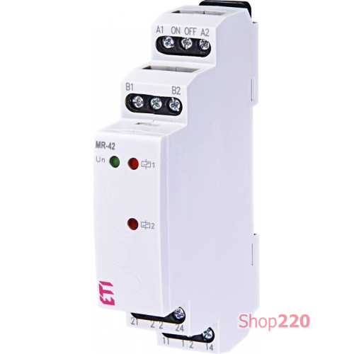 Импульсное реле с функцией "память" MR-42 UNI 12-240V AC/DC (2x16A_AC1) ETI 2470008