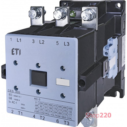 Контактор CES 300.22 (160 kW) 230V AC ETI 4646572