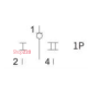 Рубильник на генератор I-0-II трехпозиционный 40 А, 1 полюс, SPMP-1P40 Spamel