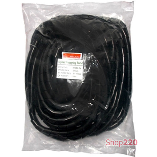 Спиральная обвязка 6-60 мм, 10м, черная, e.spiral.stand.8.black Enext s2038012